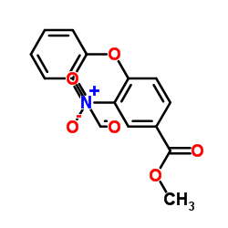 methyl 4-(2-formylphenoxy)-3-nitrobenzenecarboxylate结构式