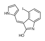 4-iodo-3-(1H-pyrrol-2-ylmethylidene)-1H-indol-2-one结构式