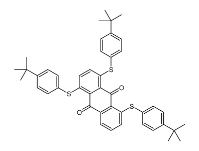 1,4,5-tris[(4-tert-butylphenyl)sulfanyl]anthracene-9,10-dione结构式