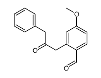 4-methoxy-2-(2-oxo-3-phenylpropyl)benzaldehyde结构式