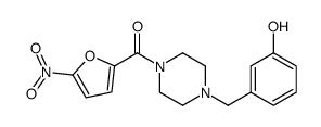 [4-[(3-hydroxyphenyl)methyl]piperazin-1-yl]-(5-nitrofuran-2-yl)methanone Structure