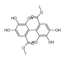 4,5,6,4',5',6'-hexahydroxy-diphenic acid dimethyl ester Structure