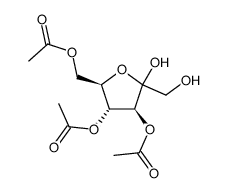 3,4,6-tri-O-acetyl-α,β-D-fructofuranose结构式