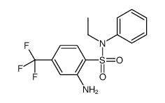 2-amino-N-ethyl-N-phenyl-4-(trifluoromethyl)benzenesulfonamide结构式