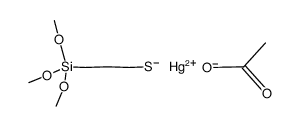 mercury(II) 3-(trimethoxysilyl)propane-1-thiolate acetate Structure