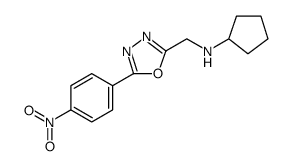 1,3,4-Oxadiazole-2-methanamine, N-cyclopentyl-5-(4-nitrophenyl)结构式