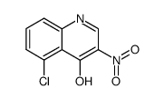 5-chloro-3-nitro-quinolin-4-ol结构式