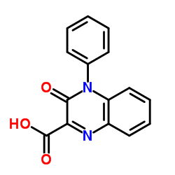 3-Oxo-4-phenyl-3,4-dihydroquinoxaline-2-carboxylic acid structure