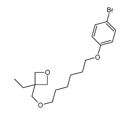 3-[6-(4-bromophenoxy)hexoxymethyl]-3-ethyloxetane Structure