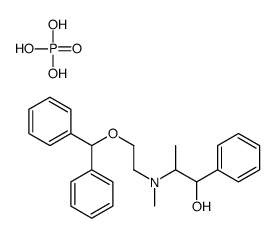 2-[2-benzhydryloxyethyl(methyl)amino]-1-phenylpropan-1-ol,phosphoric acid Structure