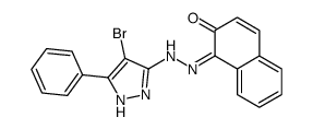 1-[(4-bromo-5-phenyl-1H-pyrazol-3-yl)hydrazinylidene]naphthalen-2-one结构式