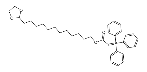 12-(1,3-dioxolan-2-yl)dodecyl 2-(triphenyl-l5-phosphanylidene)acetate Structure