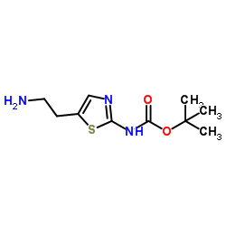 Tert-butyl 5-(2-aminoethyl)thiazol-2-ylcarbamate Structure