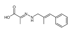 2-<<(E)-2-methyl-3-phenyl-2-propenyl>hydrazono>propionic acid Structure