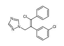 1-[3-chloro-2-(3-chlorophenyl)-3-phenylprop-2-enyl]-1,2,4-triazole结构式