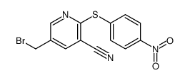 5-(bromomethyl)-2-(4-nitrophenyl)sulfanylpyridine-3-carbonitrile Structure