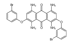 1,4,5,8-tetraamino-2,7-bis(3-bromophenoxy)anthracene-9,10-dione Structure