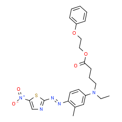 4-[N-Ethyl-4-(5-nitro-2-thiazolylazo)-3-methylanilino]butyric acid 2-phenoxyethyl ester Structure