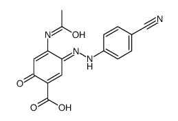 4-acetamido-3-[(4-cyanophenyl)hydrazinylidene]-6-oxocyclohexa-1,4-diene-1-carboxylic acid Structure