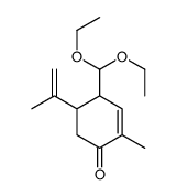 4-(diethoxymethyl)-2-methyl-5-prop-1-en-2-ylcyclohex-2-en-1-one结构式