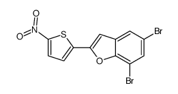 5,7-dibromo-2-(5-nitrothiophen-2-yl)-1-benzofuran Structure