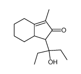 1-(1-Ethyl-1-hydroxy-propyl)-3-methyl-1,4,5,6,7,7a-hexahydro-inden-2-one结构式