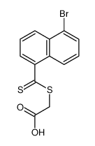 2-(5-bromonaphthalene-1-carbothioyl)sulfanylacetic acid Structure