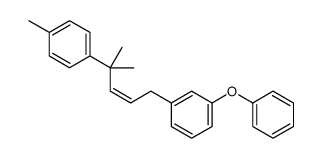 1-methyl-4-[2-methyl-5-(3-phenoxyphenyl)pent-3-en-2-yl]benzene Structure