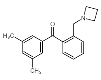 2'-AZETIDINOMETHYL-3,5-DIMETHYLBENZOPHENONE structure