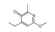 6-ethyl-4-methoxy-2-methyl-1-oxidopyrimidin-1-ium结构式