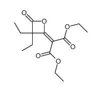 diethyl 2-(3,3-diethyl-4-oxooxetan-2-ylidene)propanedioate结构式
