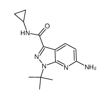 6-amino-1-tert-butyl-1H-pyrazolo[3,4-b]pyridine-3-carboxylic acid cyclopropyl-amide结构式