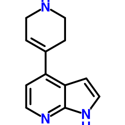 4-(1,2,3,6-Tetrahydro-4-pyridinyl)-1H-pyrrolo[2,3-b]pyridine结构式