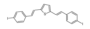 2,5-bis[2-(4-iodophenyl)ethenyl]thiophene结构式