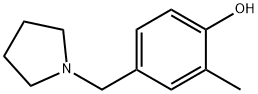 2-Methyl-4-(1-pyrrolidinylmethyl)phenol Structure
