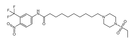 10-(4-ethanesulfonyl-piperazin-1-yl)-decanoic acid (4-nitro-3-trifluoromethyl-phenyl)-amide Structure