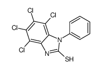 4,5,6,7-tetrachloro-3-phenyl-1H-benzimidazole-2-thione Structure