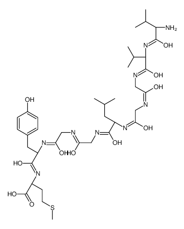 (2S)-2-[[(2S)-2-[[2-[[2-[[(2S)-2-[[2-[[2-[[(2S)-2-[[(2S)-2-amino-3-methylbutanoyl]amino]-3-methylbutanoyl]amino]acetyl]amino]acetyl]amino]-4-methylpentanoyl]amino]acetyl]amino]acetyl]amino]-3-(4-hydroxyphenyl)propanoyl]amino]-4-methylsulfanylbutanoic acid Structure