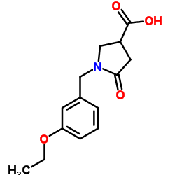 1-(3-Ethoxybenzyl)-5-oxo-3-pyrrolidinecarboxylic acid结构式