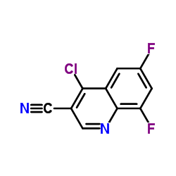 4-Chloro-6,8-difluoro-3-quinolinecarbonitrile结构式