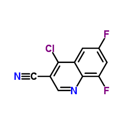 4-Chloro-6,8-difluoro-3-quinolinecarbonitrile structure