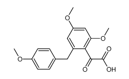 4,6-Dimethoxy-2-(4-methoxy-benzyl)-benzoyl-ameisensaeure Structure