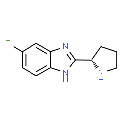 (S)-6-FLUORO-2-PYRROLIDIN-2-YL-1H-BENZOIMIDAZOLE结构式