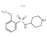 2-methoxy-N-piperidin-4-ylbenzenesulfonamide,hydrochloride Structure