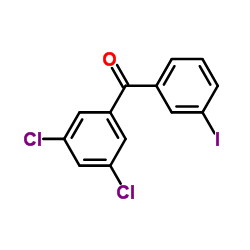 (3,5-Dichlorophenyl)(3-iodophenyl)methanone结构式