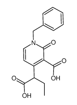 1-benzyl-4-(1-carboxypropyl)-2-oxo-1,2-dihydropyridine-3-carboxylic acid结构式