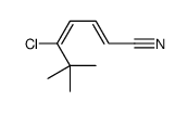 5-chloro-6,6-dimethylhepta-2,4-dienenitrile Structure