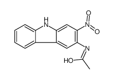 N-(2-nitro-9H-carbazol-3-yl)acetamide结构式