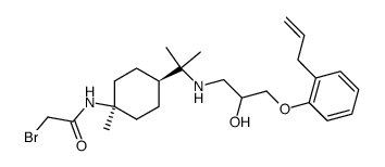 N8-<3-(o-allylphenoxy)-2-hydroxypropyl>-N1-(bromoacetyl)-(Z)-1,8-diamino-p-menthane Structure
