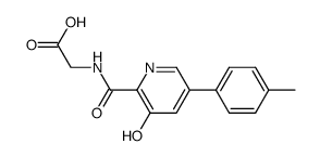 [(3-Hydroxy-5-(4-methylphenyl)pyridine-2-carbonyl)amino]-acetic acid结构式